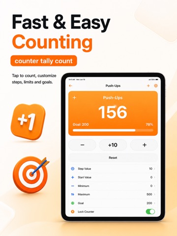 Tally Counter Anything Tracker iPad screenshot