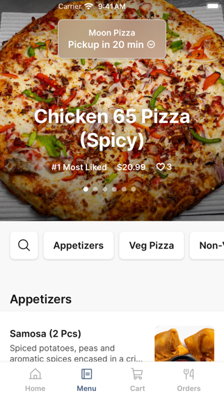 Moon Pizza Indian Flavored iPhone screenshot 2 - Food & Drink app