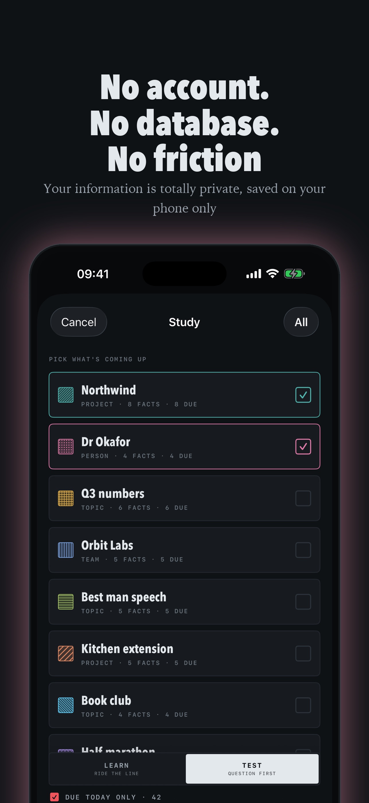 Screenshot 7 of Recall - Memorise Key Facts