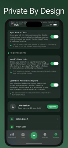 JobFlo - Private Job Tracker screenshot