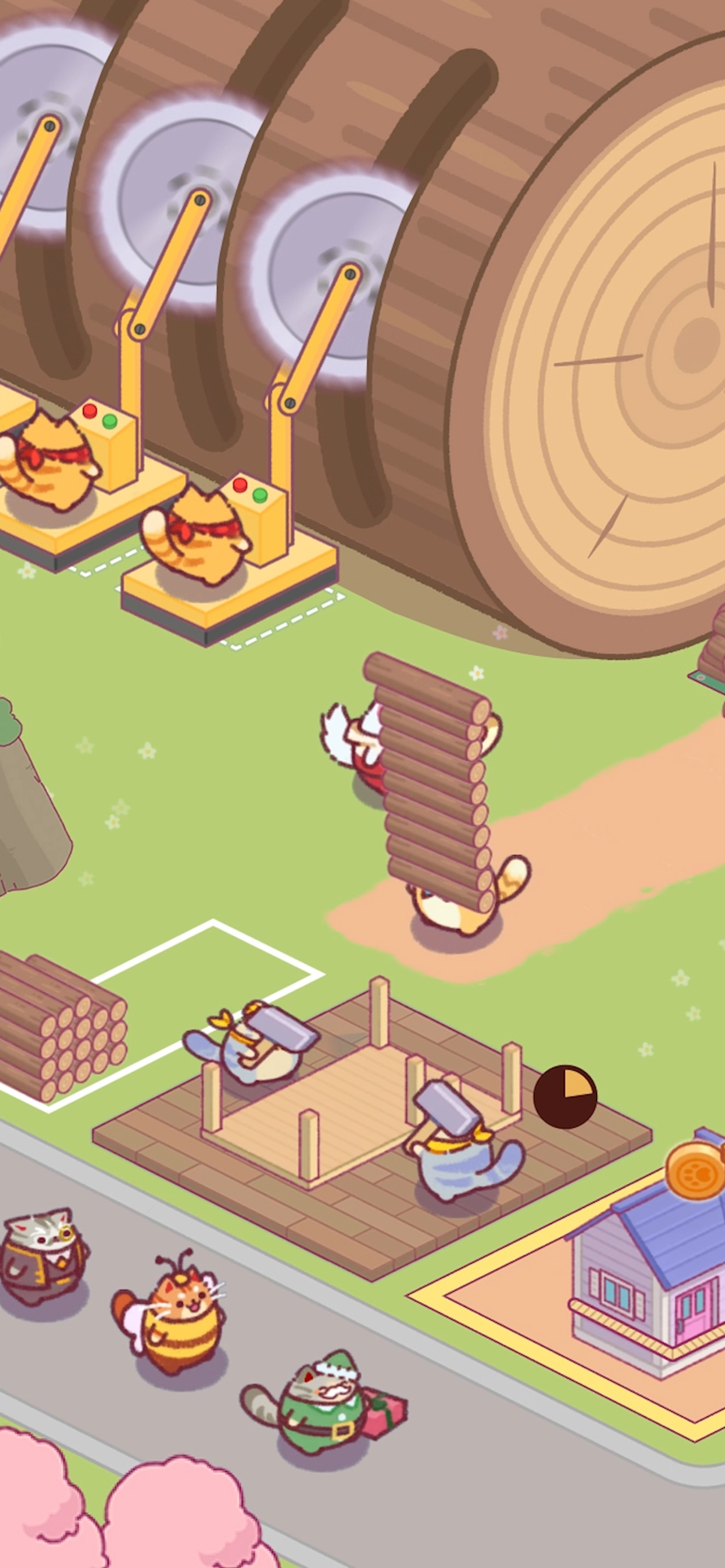 Idle Lumbercat - Wood Games