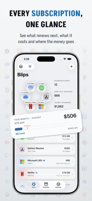 Blips - Subscription Tracker screenshot 1