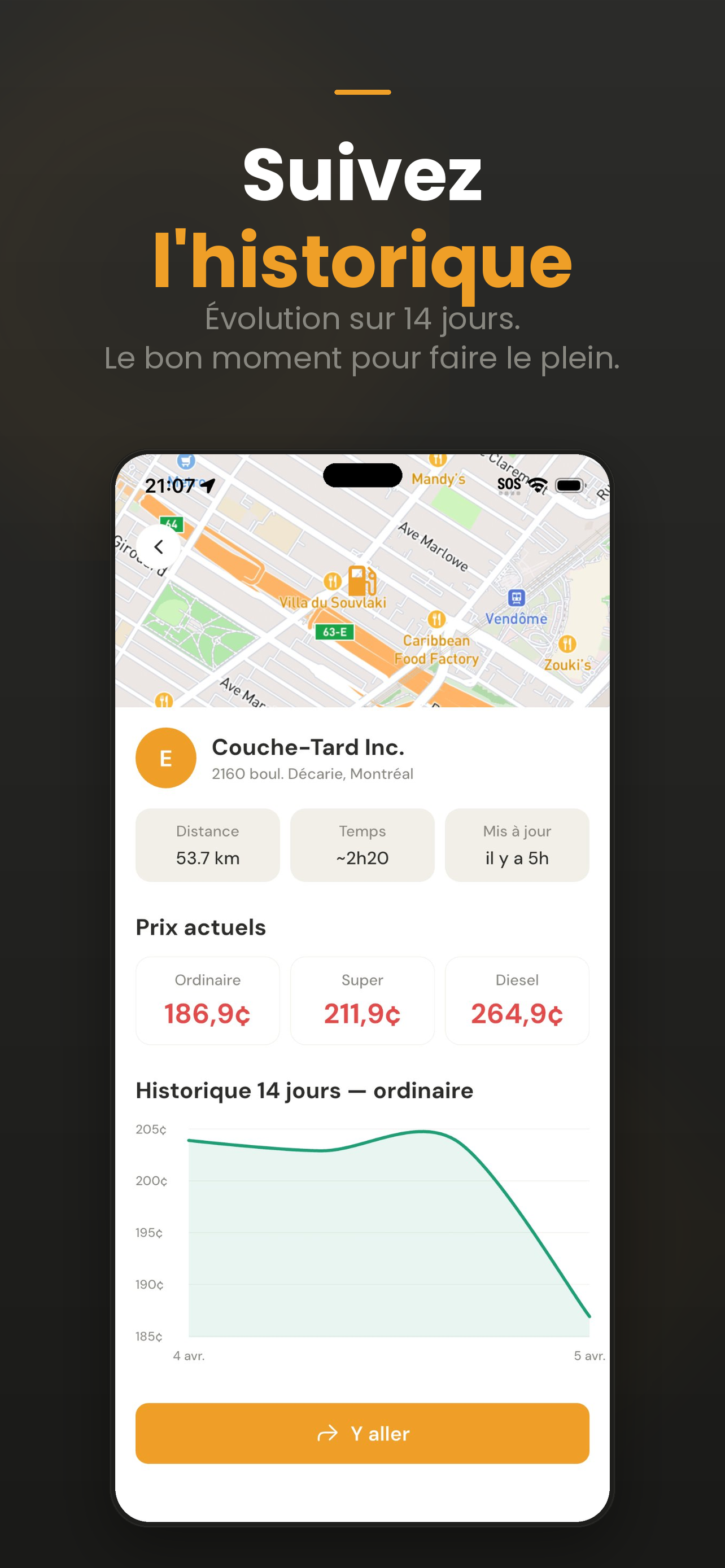 Gazbar - Prix essence Québec