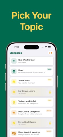 Slangaroo: Aussie Slang Quiz iPhone screenshot