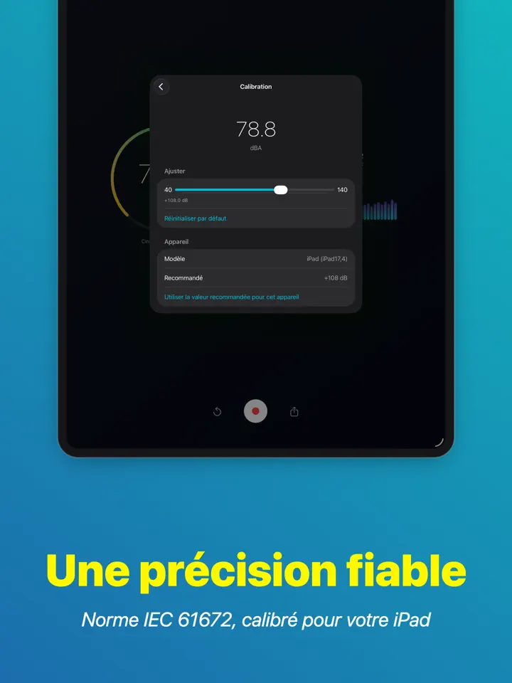 dB Meter Pro sur iPad : capture d’écran 3 sur 5