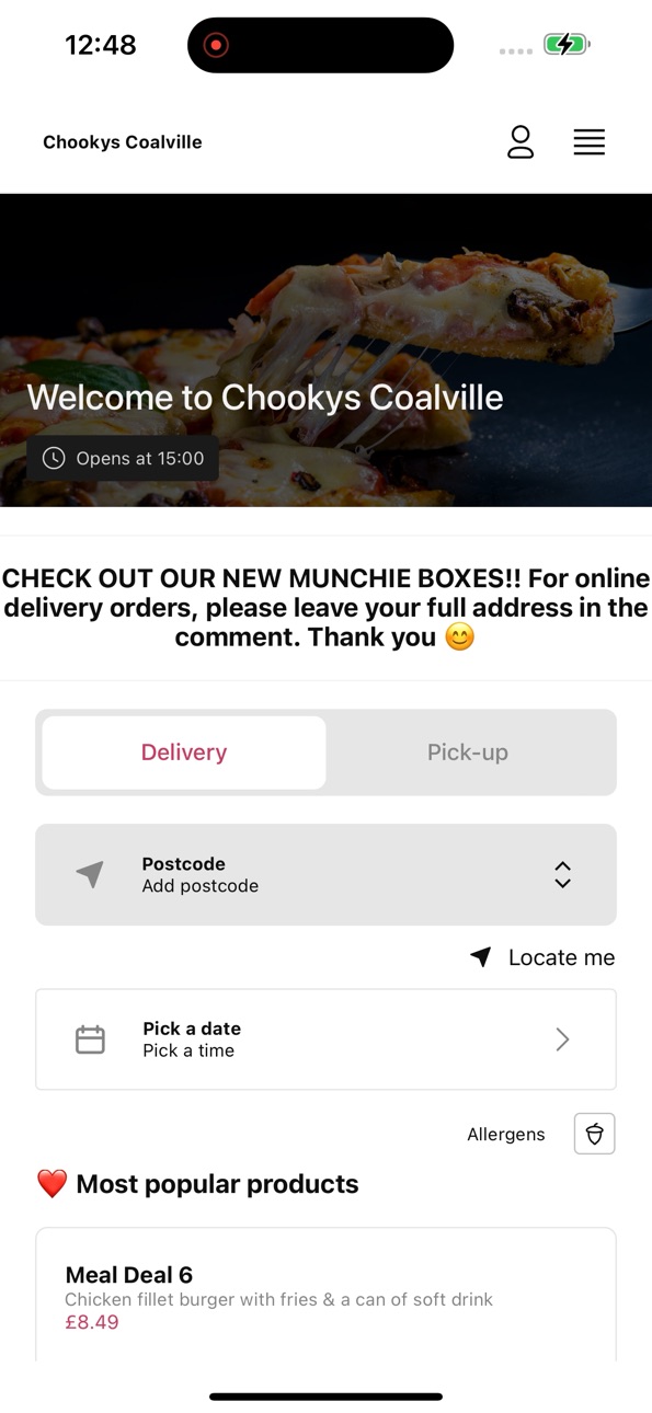 iPhone screenshot