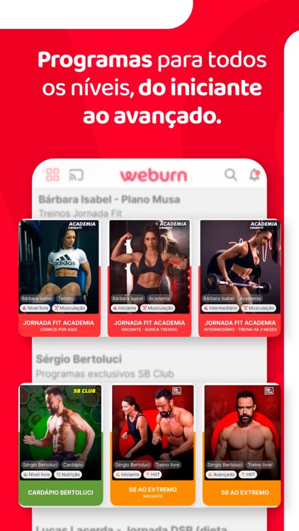 Weburn: Exercício, Yoga, dieta
