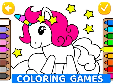 Unicorn Coloring Puzzle Games iPad screenshot