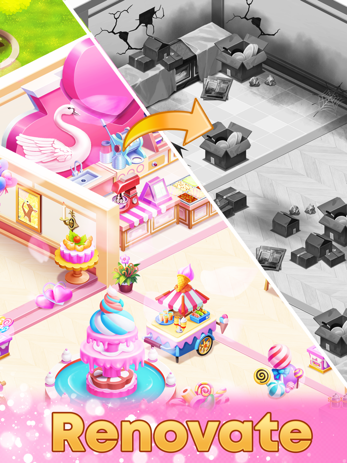 #6. Merge Restaurant - Makeover (iOS) Door: Potato Play Pte. Ltd.