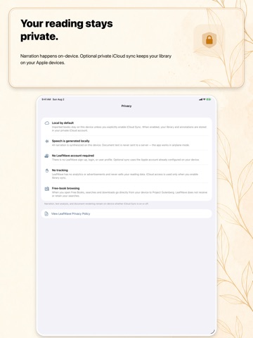LeafWave iPad screenshot