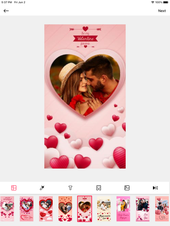 Anniversary Photo Frames Maker iPad screenshot 5 - Photo & Video app