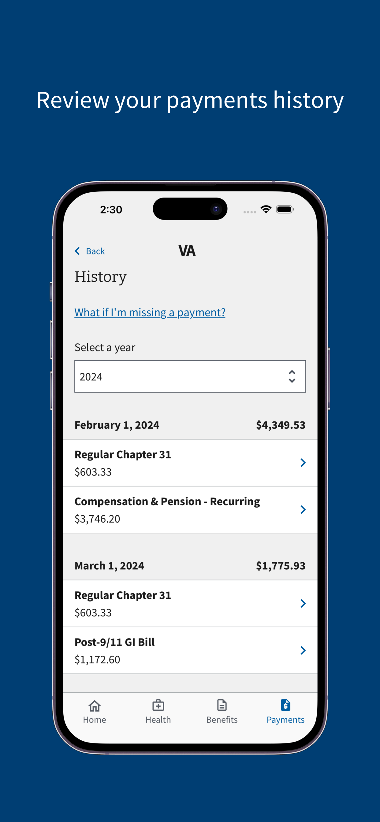 VA: Health and Benefits