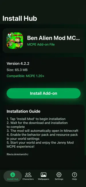 Ben Alien Morph for MCPE screenshot 2