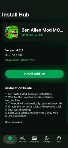 Ben Alien Morph for MCPE iPhone screenshot