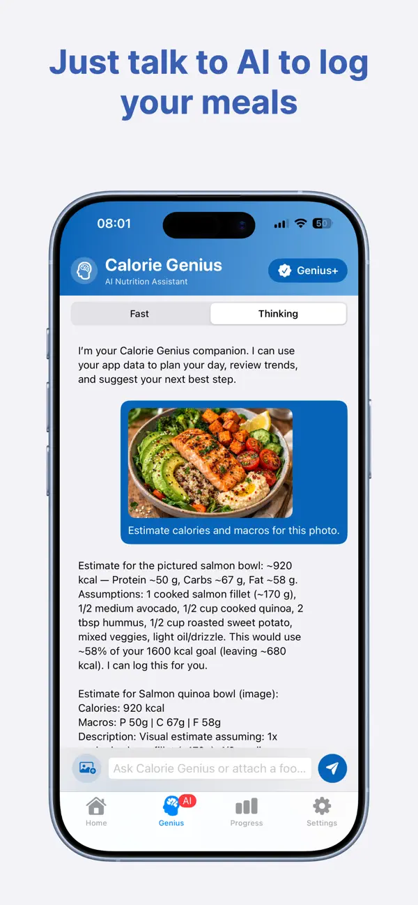 Screenshot #2 pour Calorie Genius: AI Tracker