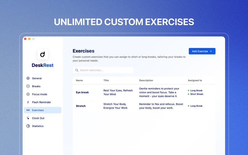 #6. DeskRest: Smart Break Reminder (macOS) بواسطة: Marcel Hagmann