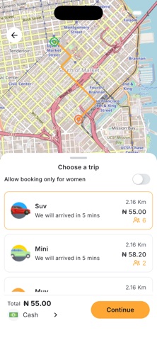 SmartsRide - Book a Ride iPhone screenshot