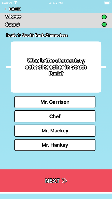 South Park Trivia Screenshot