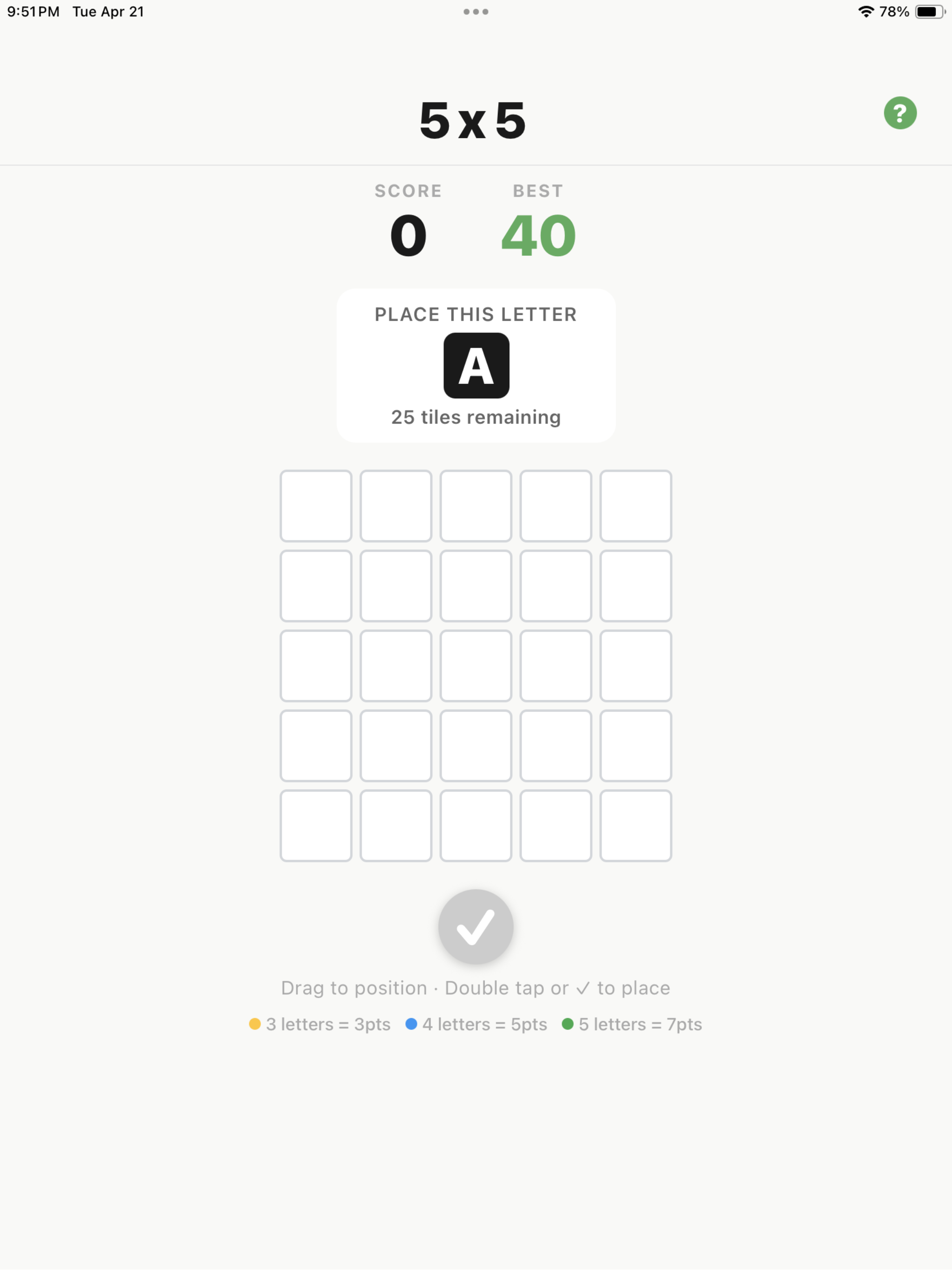 5x5 - A Word Game