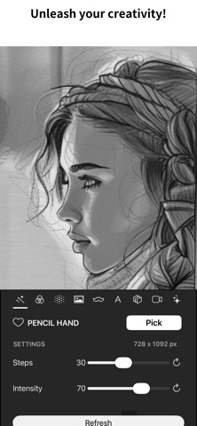 Graphite - AI Pencil Artist iPhone screenshot