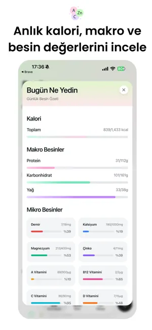 Fitbam - Kalori hesaplama screenshot 2