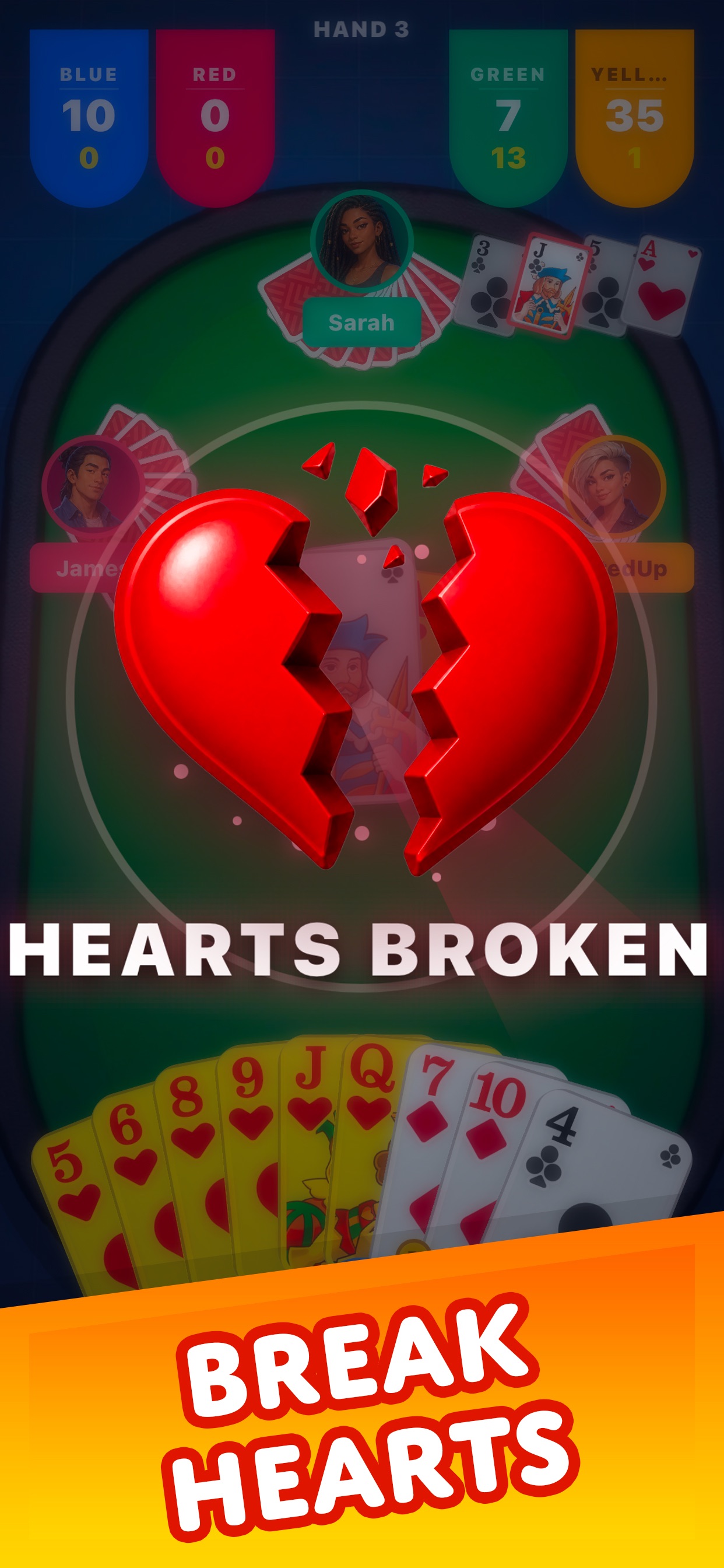 Screenshot 2 of Hearts Classic - Card game