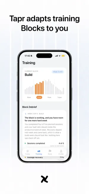 Tapr - Training & Recovery screenshot 4