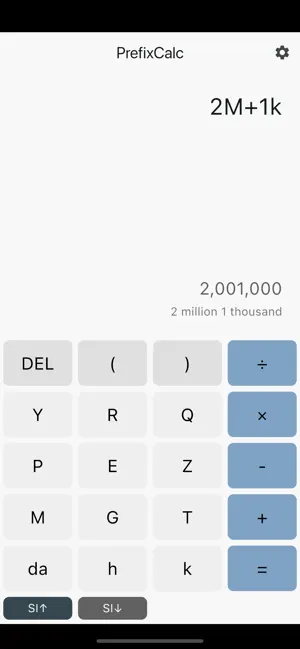 PrefixCalc screenshot 2