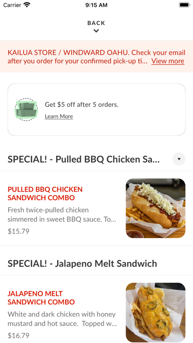 Maui Mike's Fire-Roast Chicken iPhone screenshot 3 - Food & Drink app
