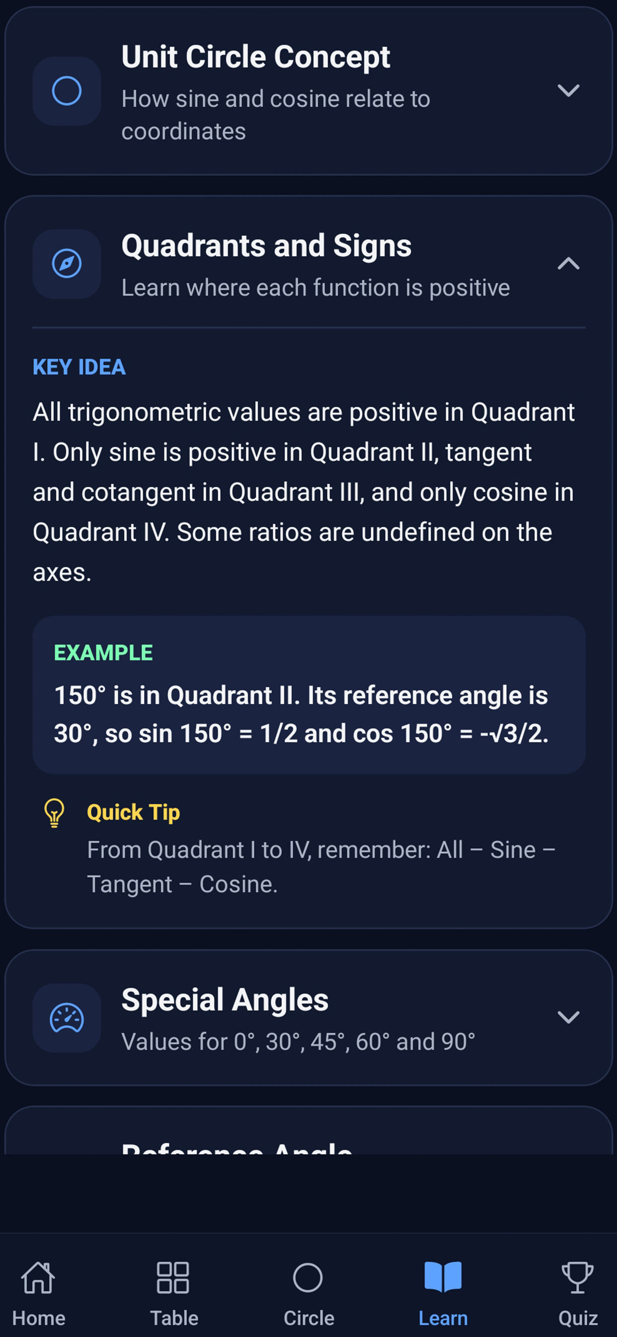 Trigonometry 360 screenshot 6