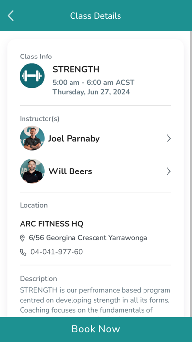 ARC Fitness Australia Screenshot