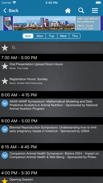 ASAS Meetings Screenshot
