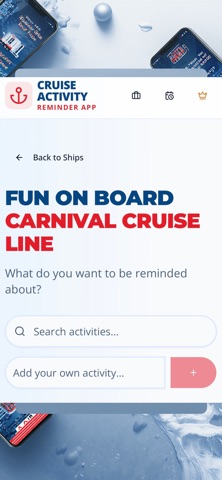 Cruise Activity Reminder screenshot