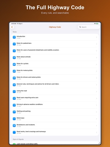 UK Motorcycle Theory Test Lite iPad screenshot