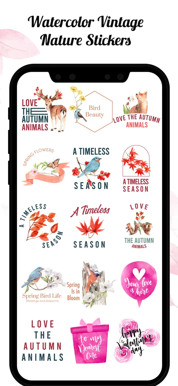 Screenshot #2 pour Watercolor Nature Stickers