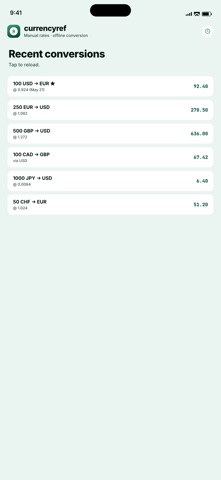 CurrencyRef Currency Converter Screenshot 4 of 5