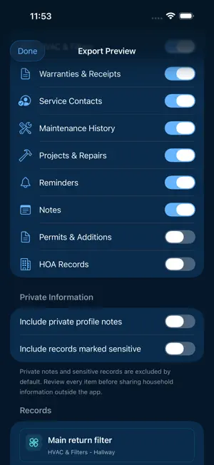 Home Binder: Important Records screenshot 4