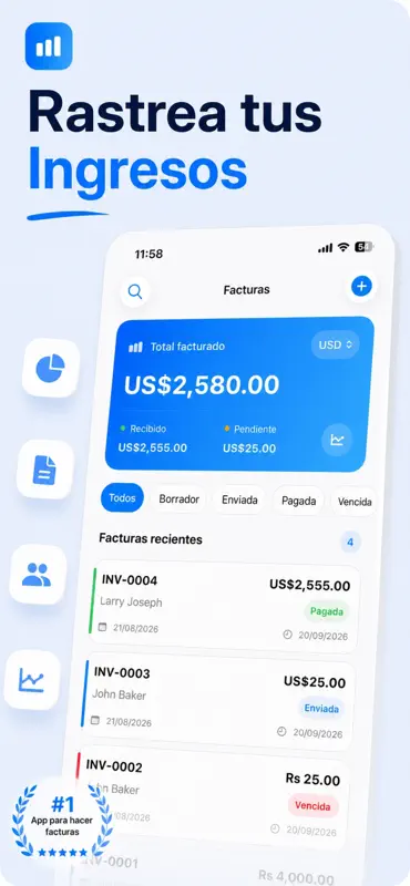 Facturas para Negocio - Bilzz screenshot 2 of 4