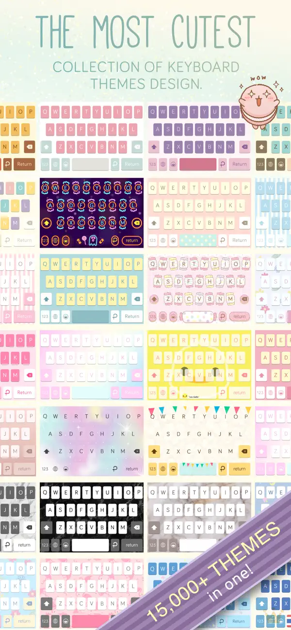 Screenshot #3 pour Pastel Keyboard Themes Color