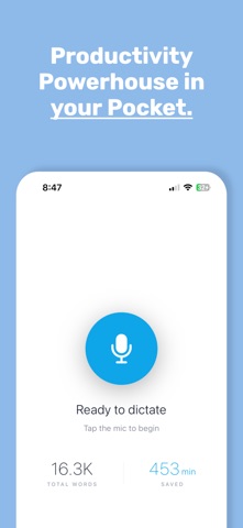 WriteVoice: Dictation & Notes screenshot