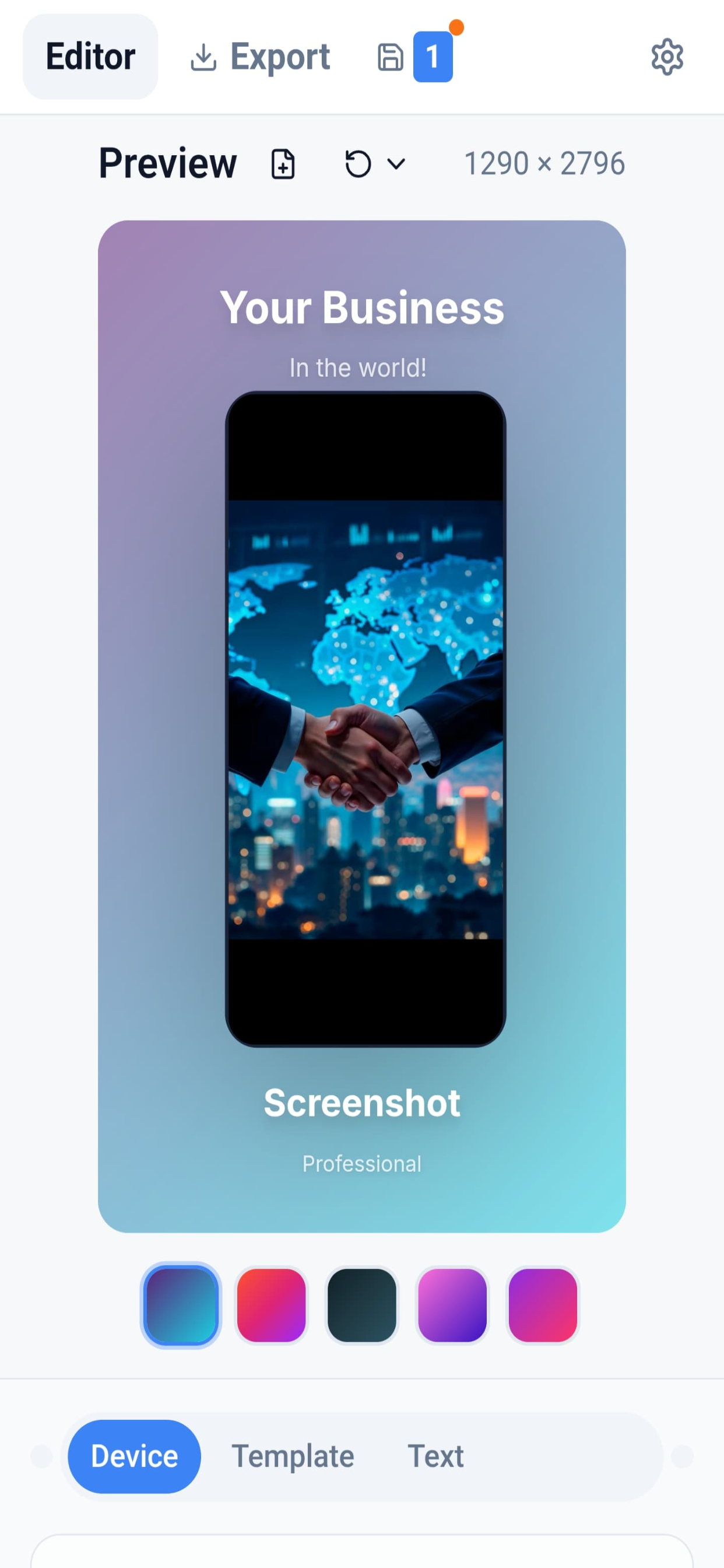 Screenshot App Mockups
