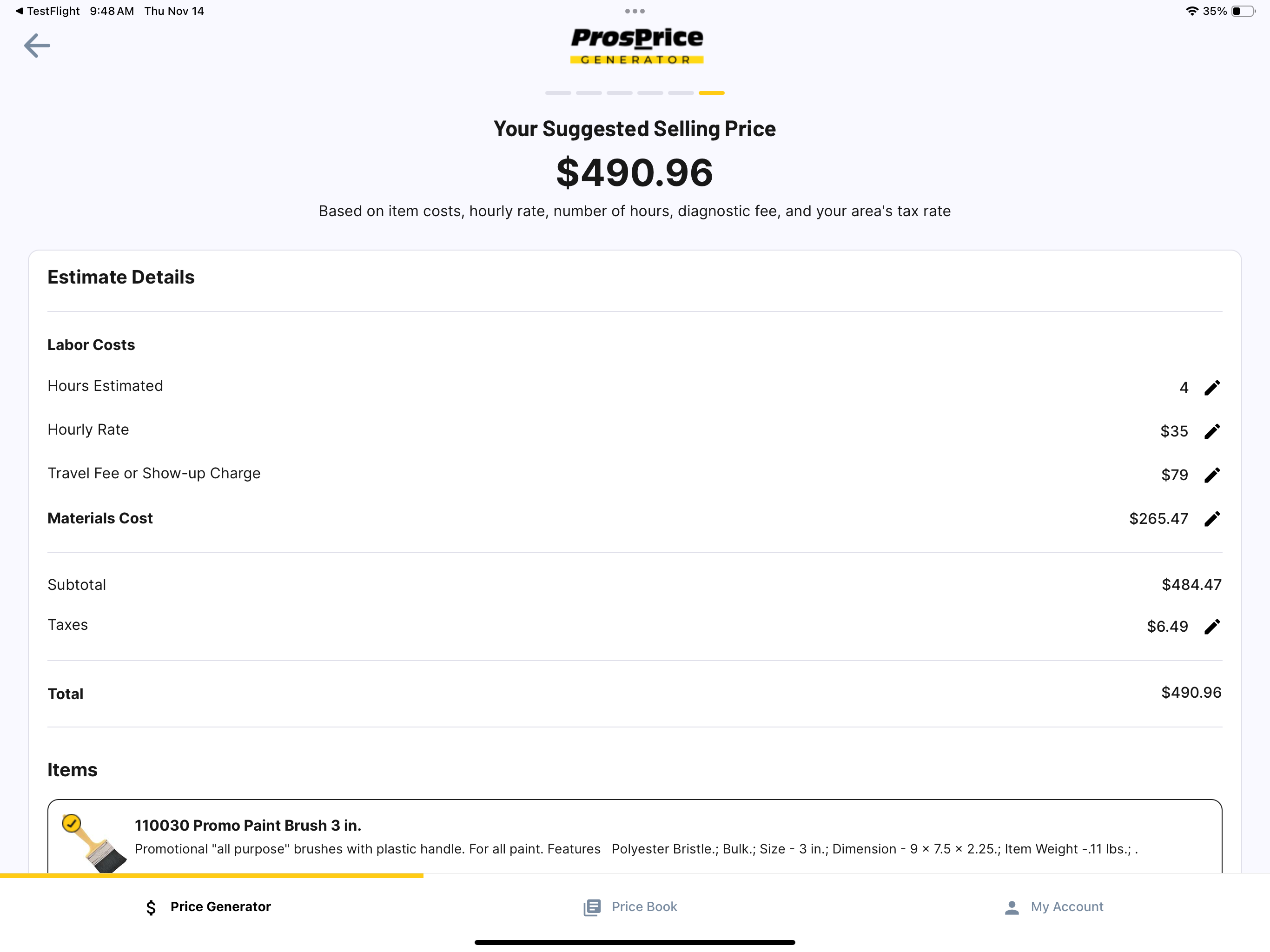 Pros Price