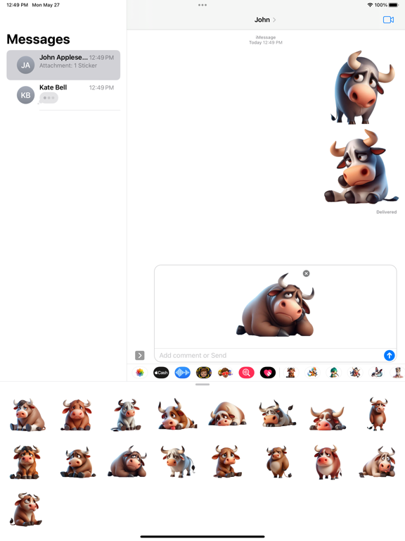 Screenshot #6 pour Sad Bull Stickers