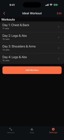 Ideal Workout App screenshot