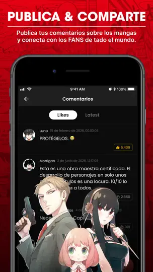 Captura de pantalla de MANGA Plus By SHUEISHA en iPhone 3