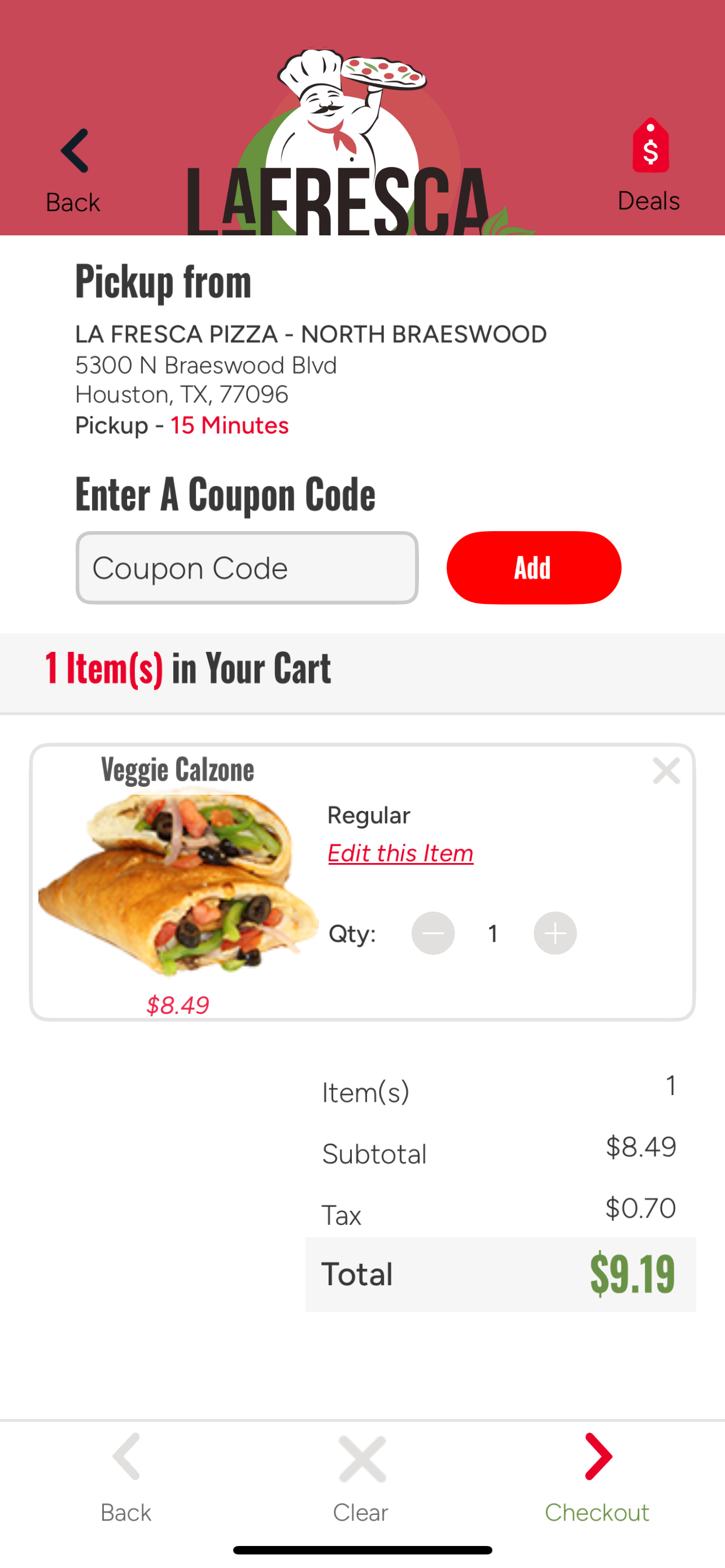 La Fresca Pizza App