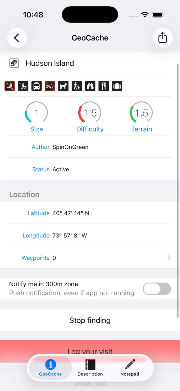 Screenshot #3 pour GeoCaches