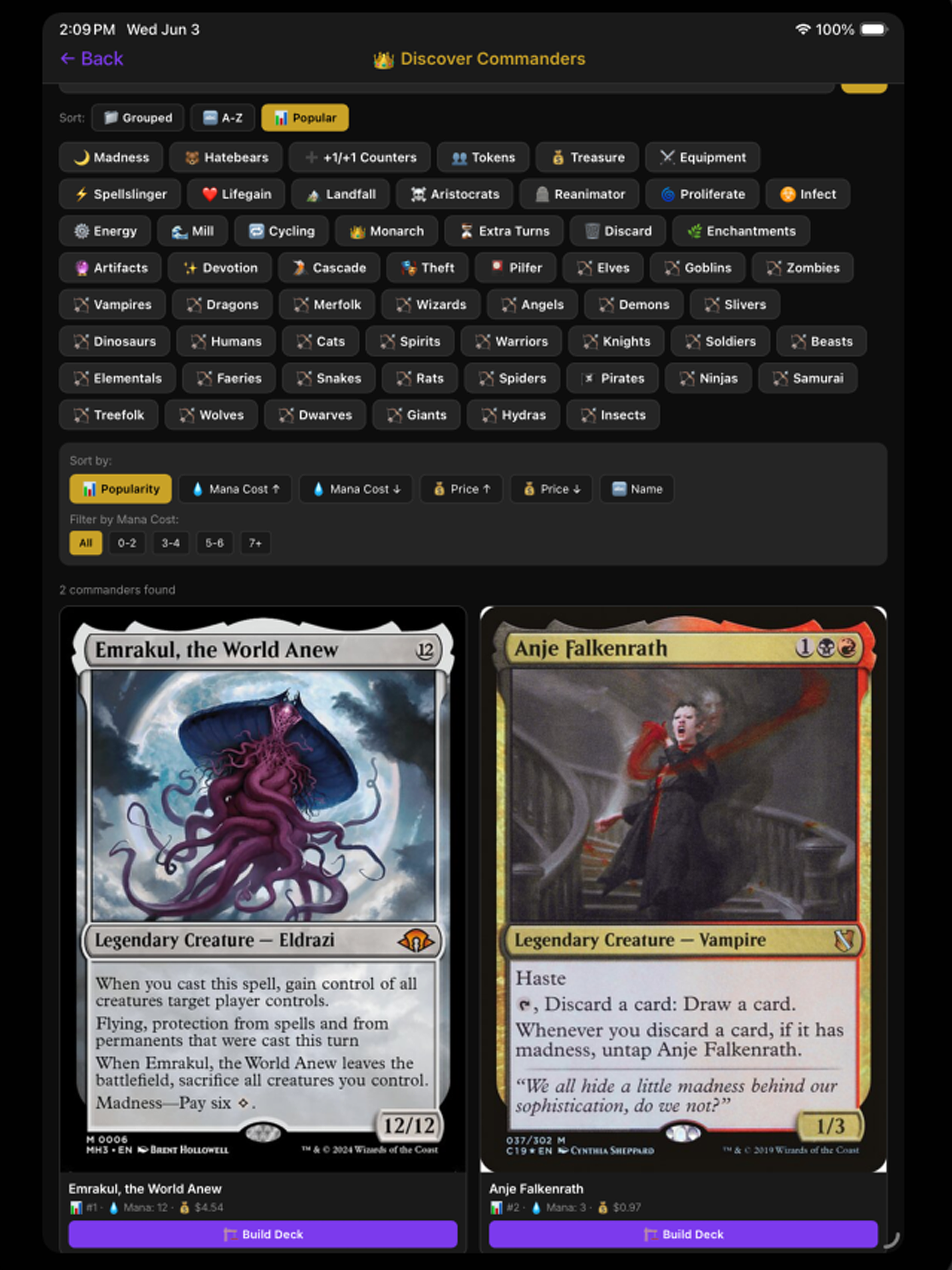 MTG CODEX:Deck Builder/Scanner