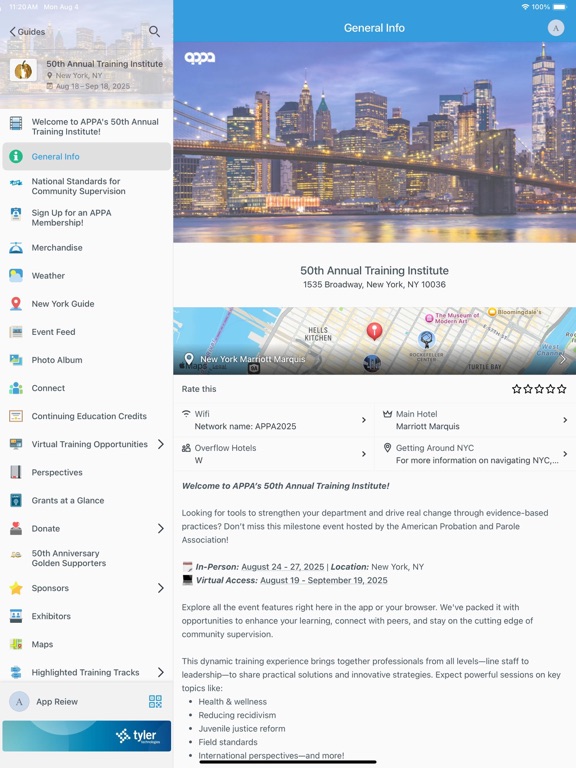 APPA Training Institutes iPad screenshot 1 - Business app