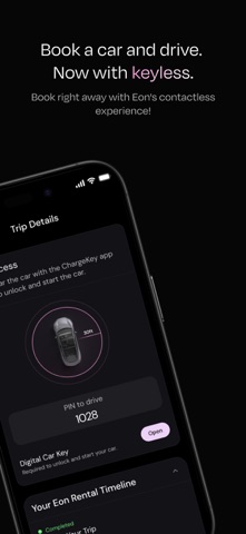 Eon: Electric Car Rentals iPhone screenshot